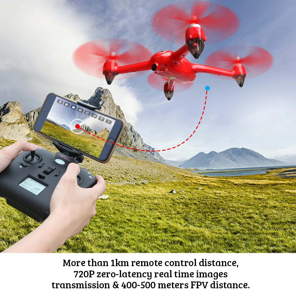 MJX ошибки 2 Вт и B2W GPS FPV Радиоуправляемый Дрон с 1080 P Камера безщеточный 5 8 Г 6 оси Wi Fi