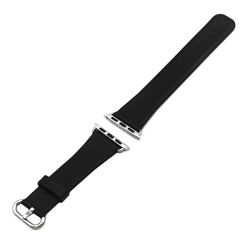 Genuine Leather Watchband for iWatch Apple Watch / Sport / Edittion 38mm 42mm Strap Band Loop Belt Wrist Bracelet Black Brown
