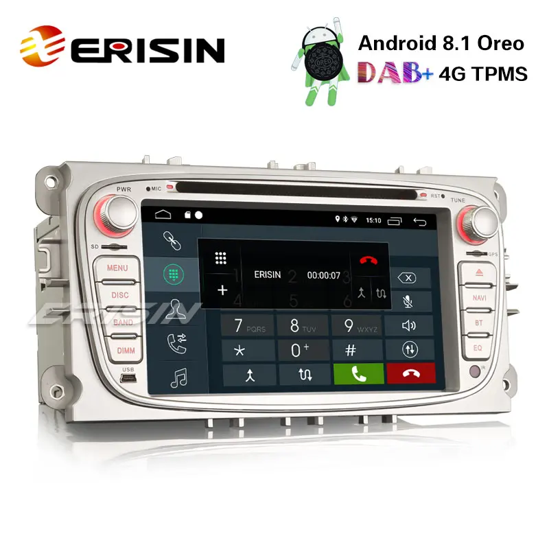 Erisin ES2809FS 7 &quotавтомобильный dvd-плеер Android 8 1 автомобильный стерео gps Satnav DAB + 4G для Ford