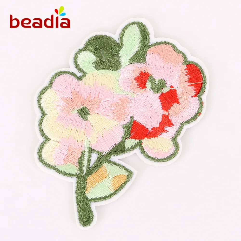 11 шт./компл. разноцветные нашивки с цветами железная текстура Пришивные наклейки