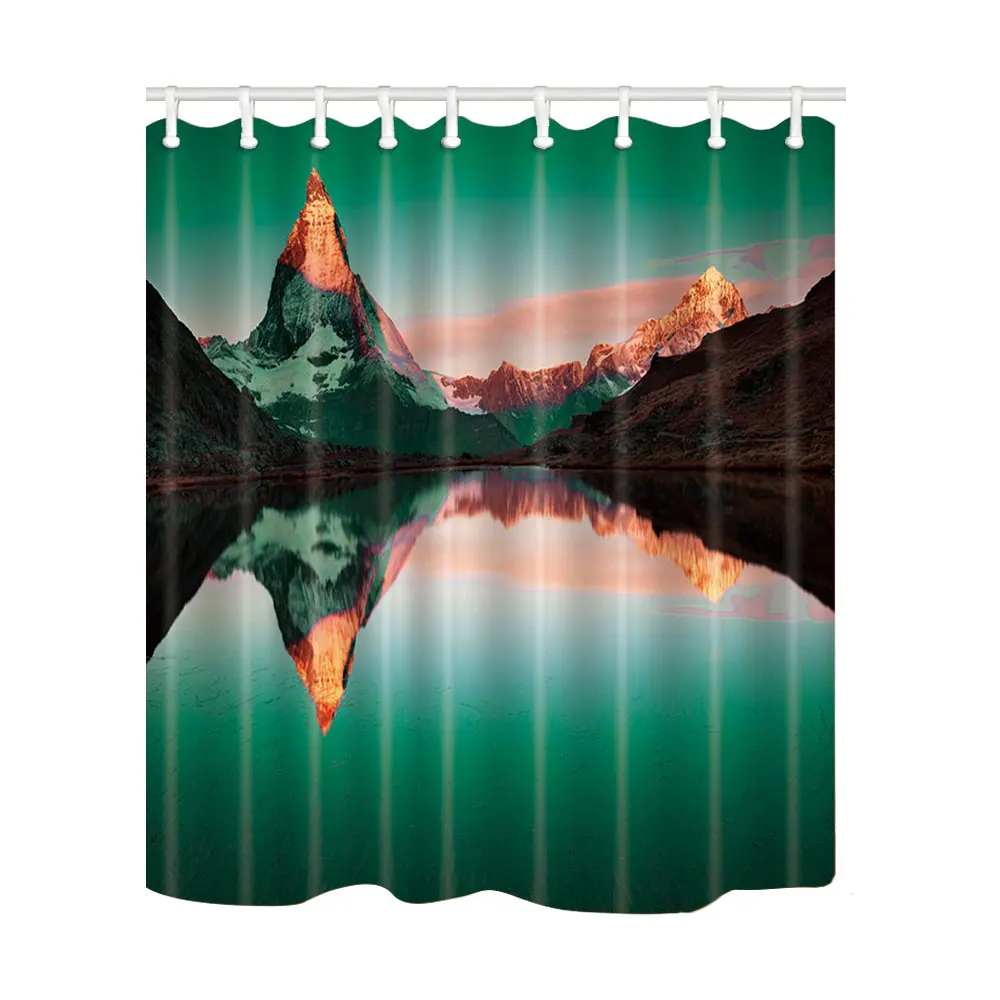 

Seaside Beach Scenic Bathroom Curtains Creative Polyester Shower Curtains Mildew Proof Bath Screens Home Decor With 12 Hooks