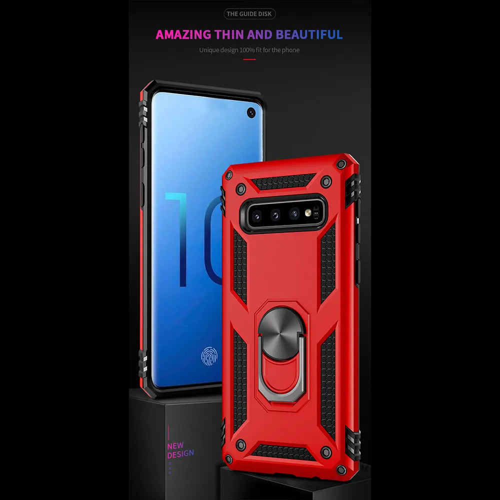 KISSCASE кольцо чехол для Samsung S9/S10 S9/S10Plus полная защитная Броня держатель A50 A70 A30 A20 Caque |