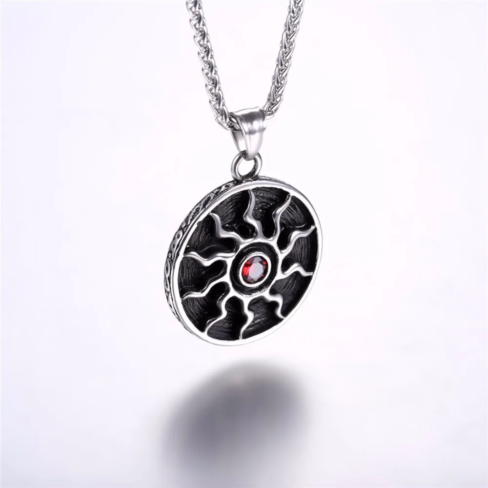 Starlord Ретро медальон в форме солнца ожерелье и австрийскими стразами из
