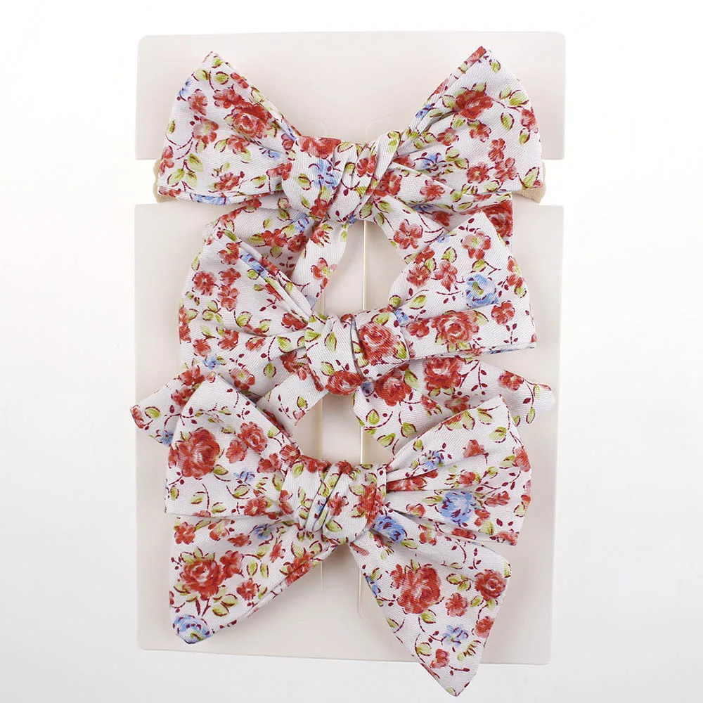 Baby Headband D5 3 шт./партия, повязка на голову для малышей, бандо Bebe Fille, заколки для волос, нейлоновые ободки для девочек, аксессуары для волос с бантиком для новорожденных - Цвет: Baby Headband D5