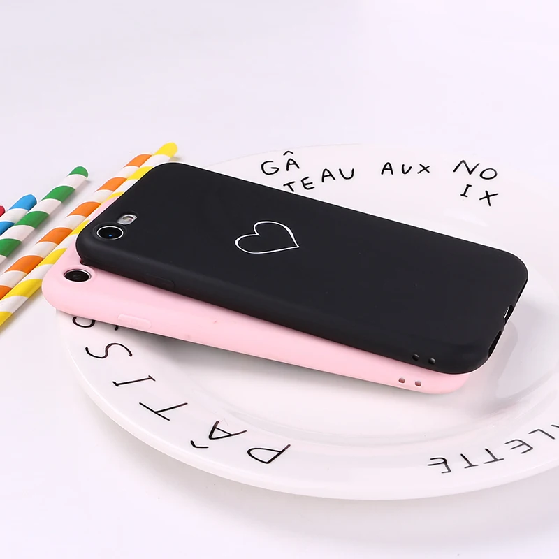 Для iPhone 12 Mini 11 Pro 6 6S 8 8Plus X 7 7Plus XS Max Мягкий силиконовый чехол Fundas Coque для пары сердце