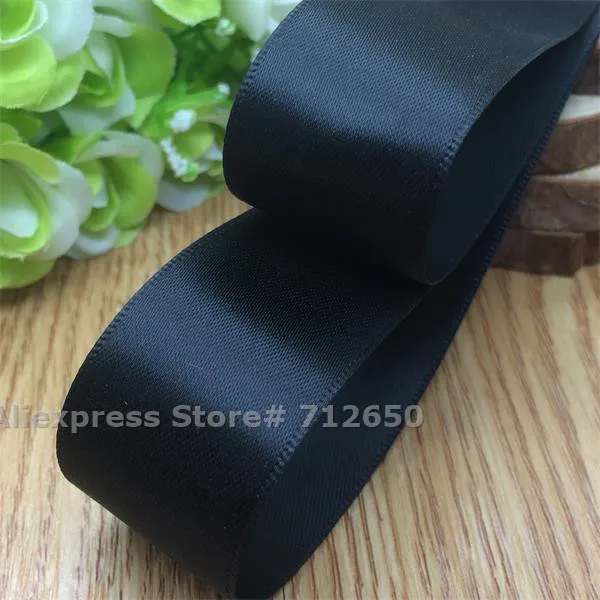 1 ''(25 мм) однотонная атласная лента Двусторонняя сатиновая одежды обуви и hairbow