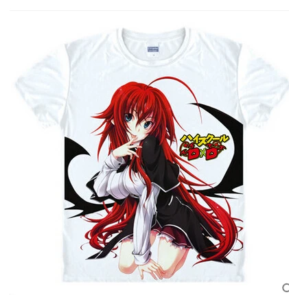 

Anime High School D D Rias Jenova Queen Gremory Short Sleeve Casual Costume tshirt tee