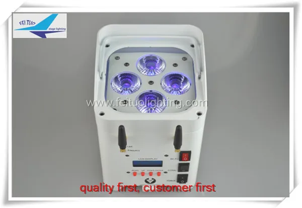 4/lot china wifi control 4x12w 6in1 rgbwa uv dmx battery powered led uplight or par light | Лампы и освещение