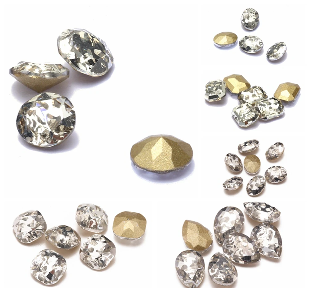 Камни для ногтей 50 шт ржавые цвета стеклянные стразы дизайна украшения