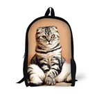 Школьный ранец для мальчиков-подростков, Модный вместительный рюкзак с 3D рисунком кошки и животных, портативный школьный портфель