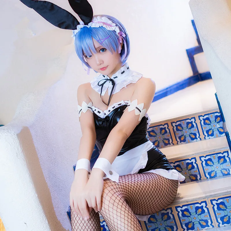 Аниме Re: жизнь в другой мир от нуля Косплэй ОЗУ Rem Cos Хэллоуин вечерние кролик