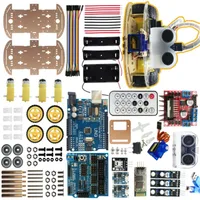 Kit Module 4-wheel Smart Robot Car Chassis Kits IR Obstacle Avoid Line Tracking Compatible for Arduino
