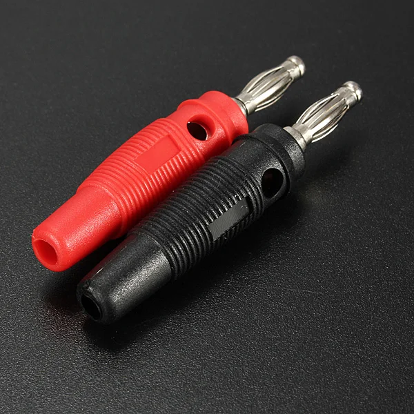 2Pcs 55mm Nickel Plated Solderless Speaker For 4mm Banana Plug Audio Jack Connector Red Black | Обустройство дома