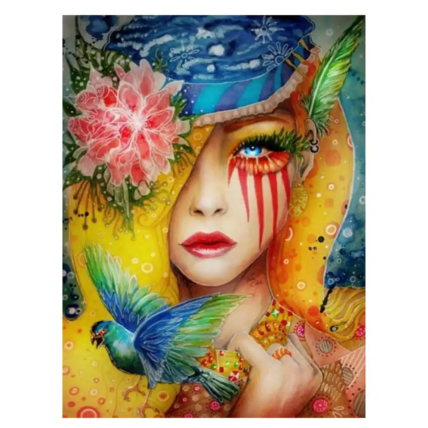 woman painting 29 Diy живопись по номерам, картины по номерам, настенные картины, чай время Женщины Цифровая живопись маслом - Цвет: woman painting 29