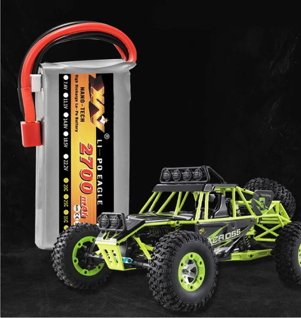 2 шт. XW 2S 7 4 V 2700mah Li po батарея 20C Max 30C для Wltoys 12428 12423 1:12 RC автозапчасти