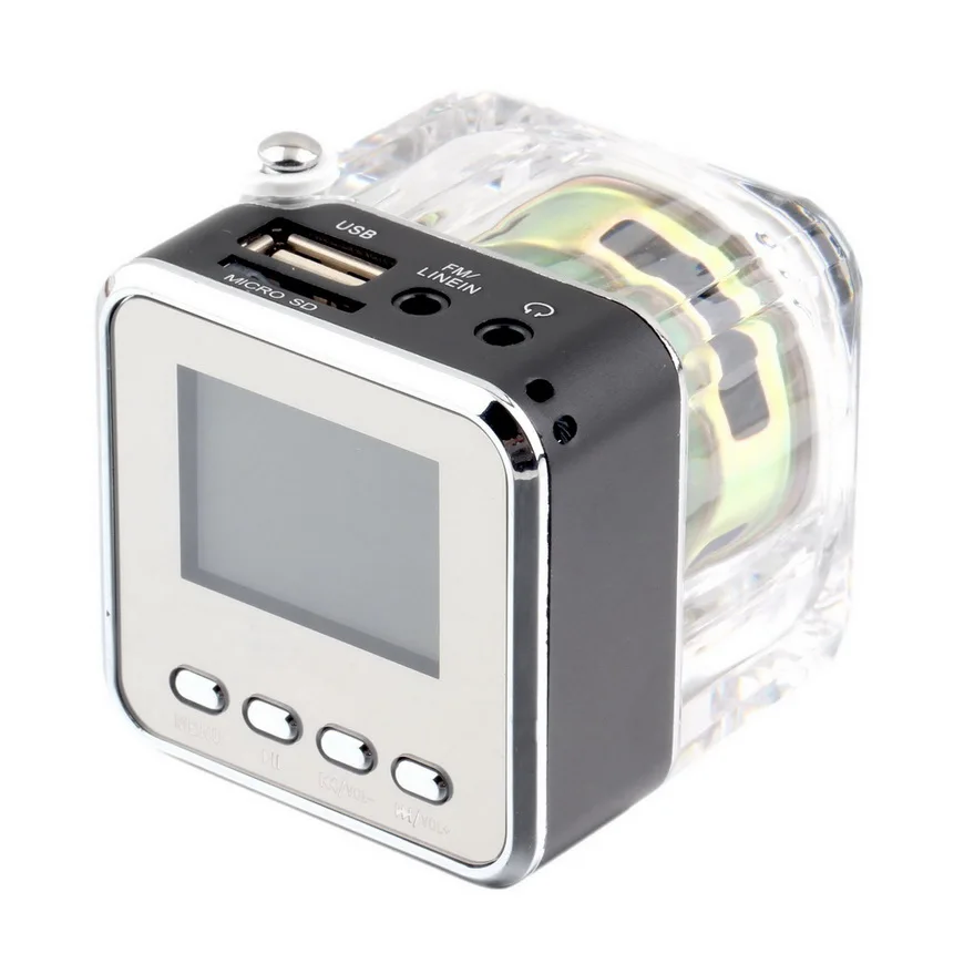Мини-динамик lcd HiFi Музыка MP3/4 плеер Micro SD/TF USB диск FM радио