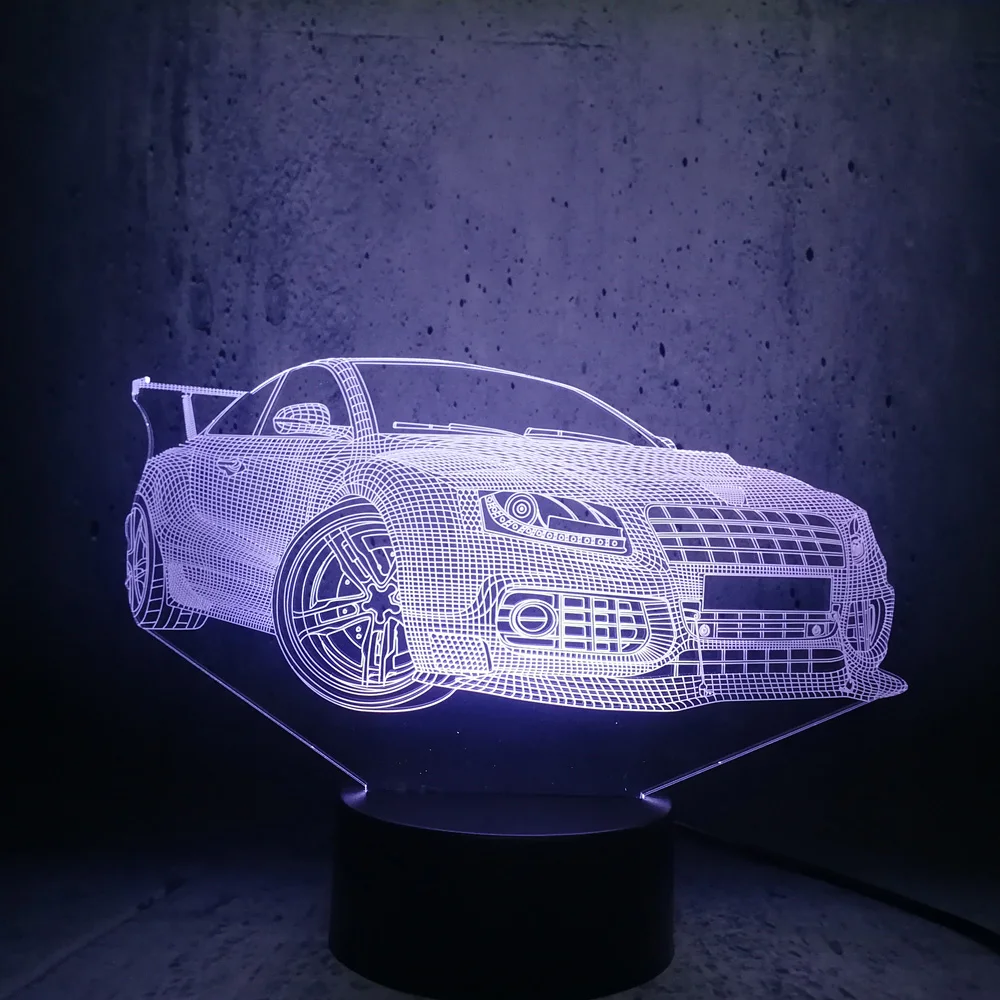 3D лампа для автомобиля классная декоративная мальчика супер веер подарок
