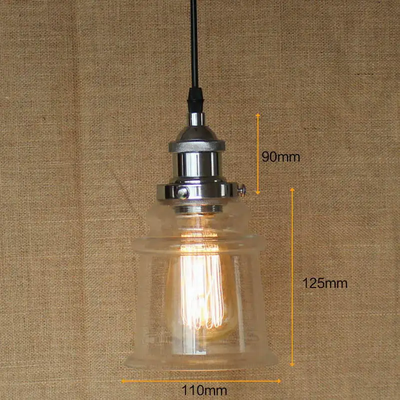 Чердак висит прозрачное стекло тень мини-кулон для кухни огни / исследования