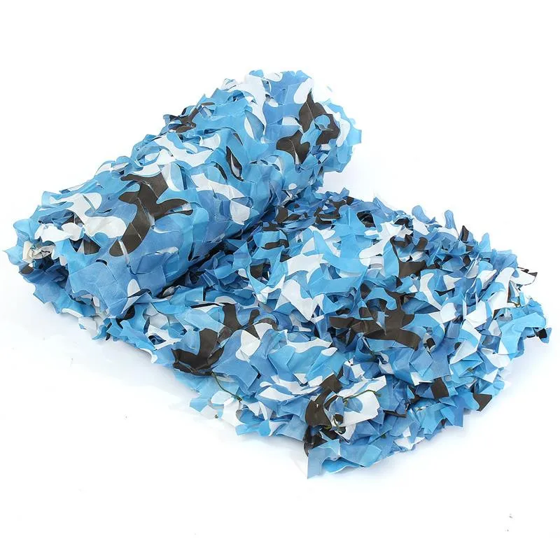 

Outdoor Military Blue Camouflage Netting Sun Shelter for Car-Covers Hunting Camping Hiking Shelter Party Decoration Beach Net