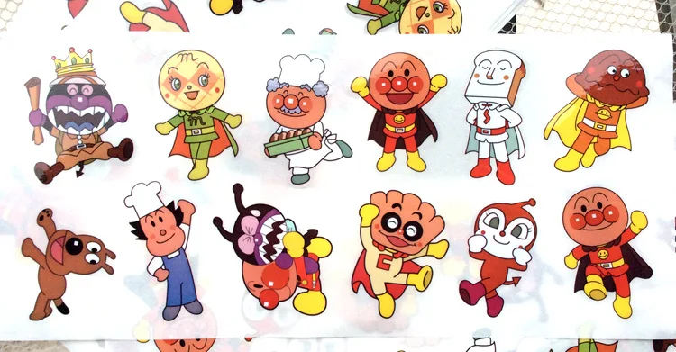 100 листов/лот светящиеся наклейки для macbook Anpanman pompom purin аниме детская комната pegatinas