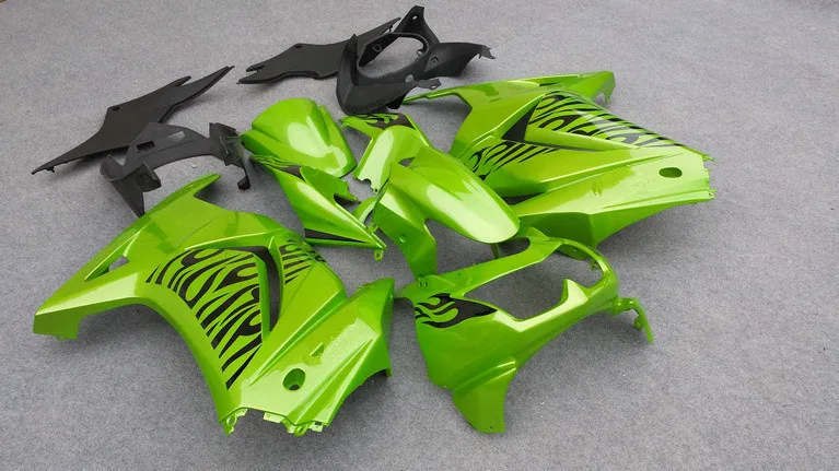 Комплект обтекателей на заказ для KAWASAKI Ninja ZX250R 08 09 10 11 12 ZX 250R EX250 2008 2012 ABS зеленый