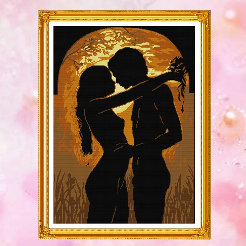 Joy Sunday китайские наборы для крестиков Парижский танец лунный свет любовь DMC14CT11CT