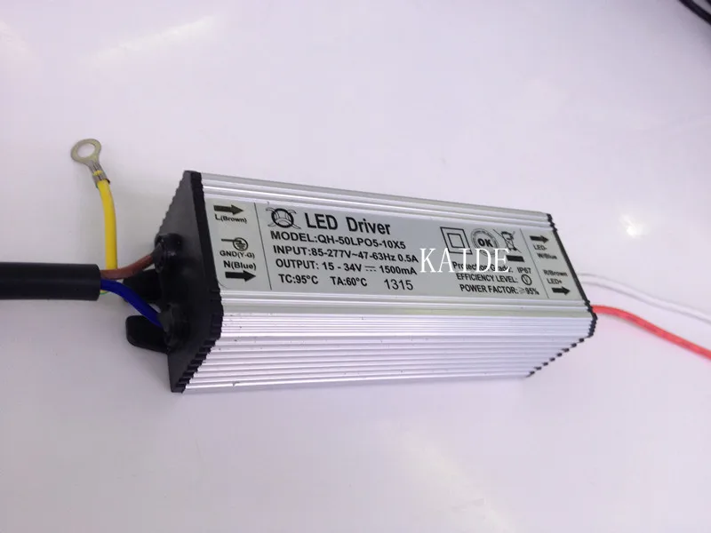 2 шт. водонепроницаемый трансформатор для светодиодного драйвера 50 Вт 15-34 в 1500 мА