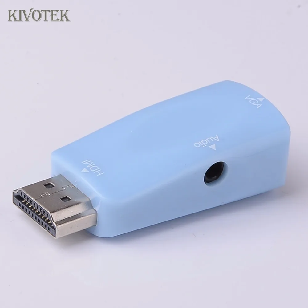 Kivotek 10 шт./лот HDMI Мужской к ПК VGA Женский адаптер полный цифровой сигнала в
