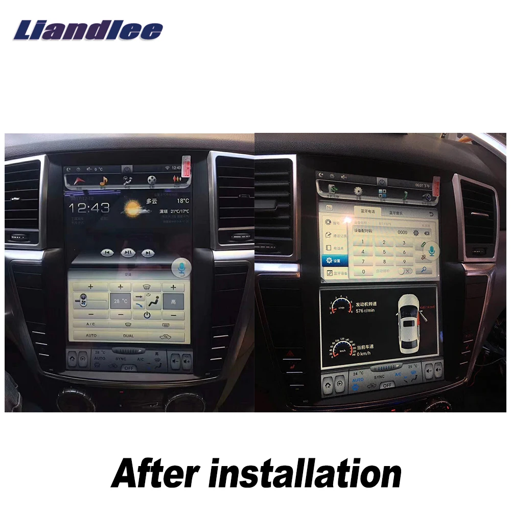 Liandlee 12," для Mercedes Benz ML class 2013~ Android автомобильный Радио Carplay плеер gps Navi карты большой стиль без DVD