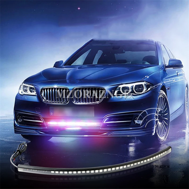 MZORANGE 7-color RGB 48-Led Knight Night Rider мигающие огни мотоциклы мягкие огни сканирующие огни беспроводной пульт дистанционного управления