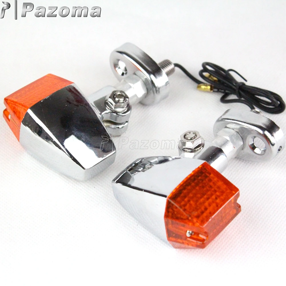 Винтаж хромированный мотоцикл указатель поворота 12 В алюминиевый мотор Winker