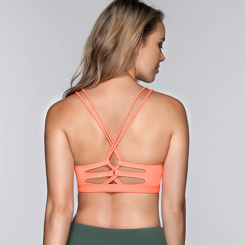 Oyoo укороченный топ для фитнеса с V образным вырезом|yoga bra|padded yoga brayoga padded bra |