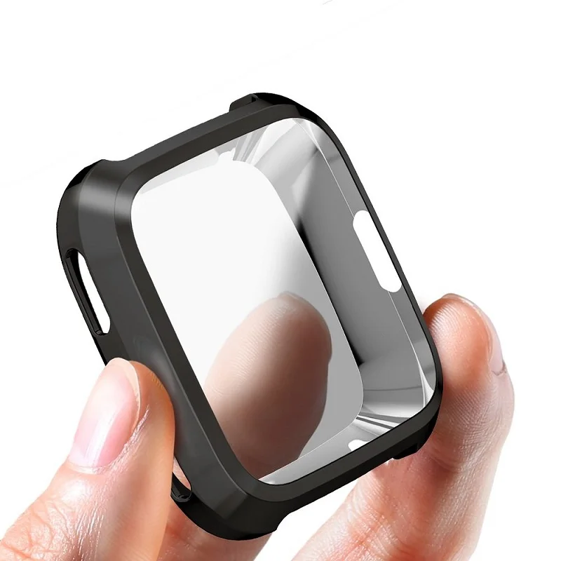 AKBNSTED мягкие чехлы из термополиуретана Чехлы для Fitbit Versa полный экран Силиконовые серьги Чехол для Fitbit Versa Lite Smartwatch чехол