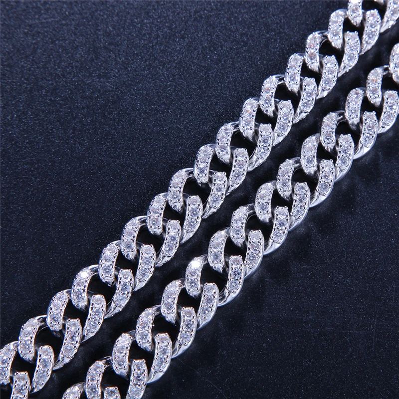 Хип хоп 8 мм Bling Iced Out кубический цирконий браслет ожерелье AAA CZ камень теннис кубинские цепи браслеты для мужчин и женщин ювелирные изделия