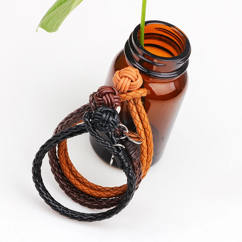 2017 New Fashion Jewelry DIY Lovers Bracelet Pulseras Women Men Black Genuine Leather Bracelets &amp Bangles Woven leather jewelry |