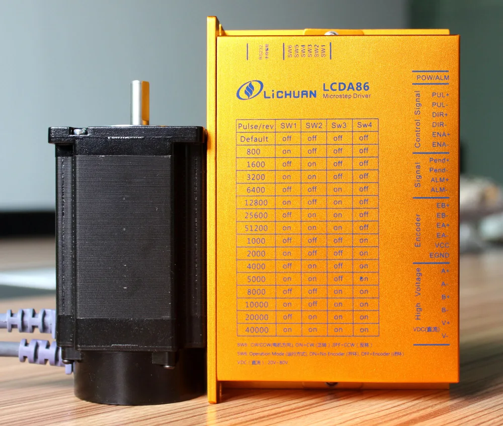 Хорошее качество легко сервопривод LCDA86 + LC60H2102 4.5Nm Nema 24 замкнутый цикл шагового