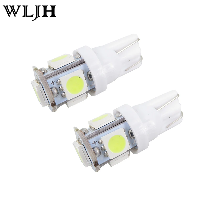 WLJH 10 X T10 светодиодный W5w 360 градусов 5050SMD 168 194 2825 автомобильные аксессуары