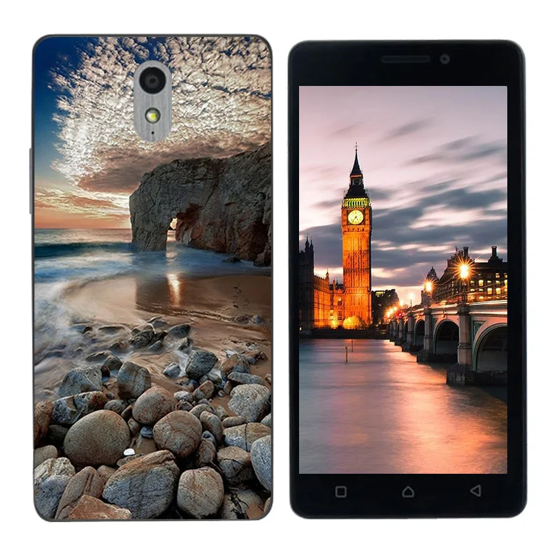 Для Lenovo Vibe P1 M силиконовый окрашенный высококачественный чехол из ТПУ с золотым