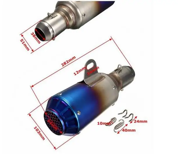 Из нержавеющей Стали Серебро 51 мм Мотоцикл Синий Сетка Улица Велосипед GP