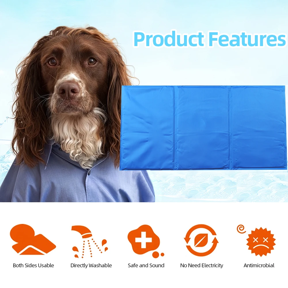 Складной охлаждающий гелевый коврик с активированным давлением для домашних