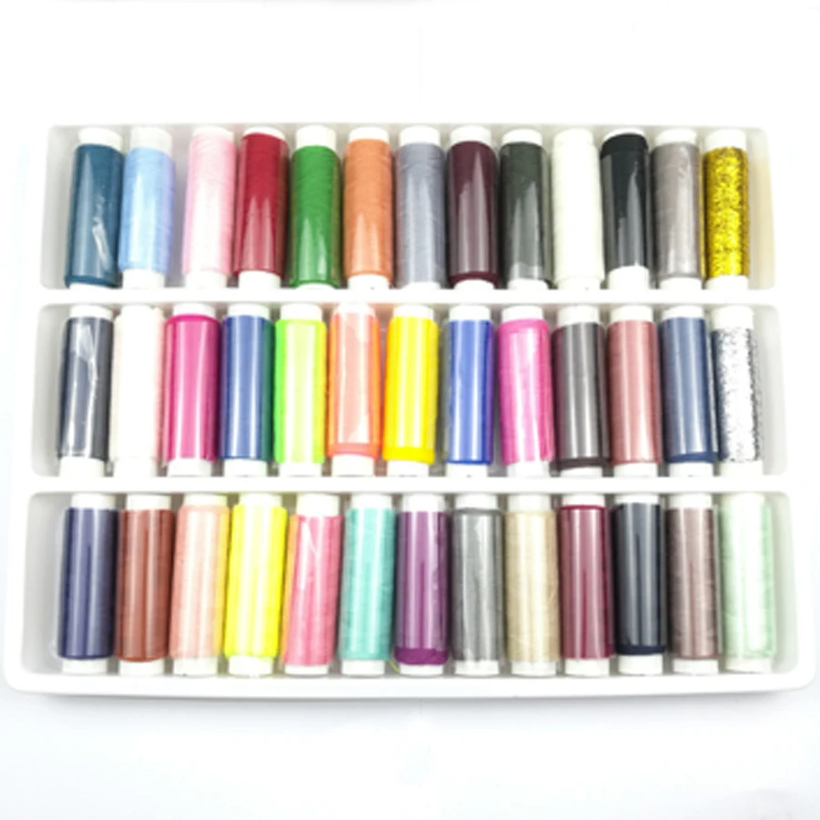 

39 цветов 200 ярдов швейные нитки швейные инструменты стеганые принадлежности полиэстер вышивка нить для швейной машины ручная строчка
