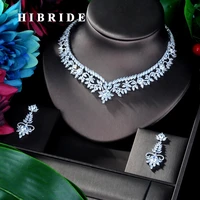 hibride elegant flower design aaa cubic zircon women bridal jewelry sets for party accessories jewelry gifts n 941