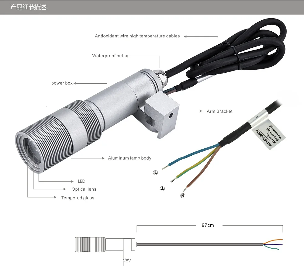 Новый стиль трубчатый полный алюминий 5 Вт газон пятно света красочный вариант