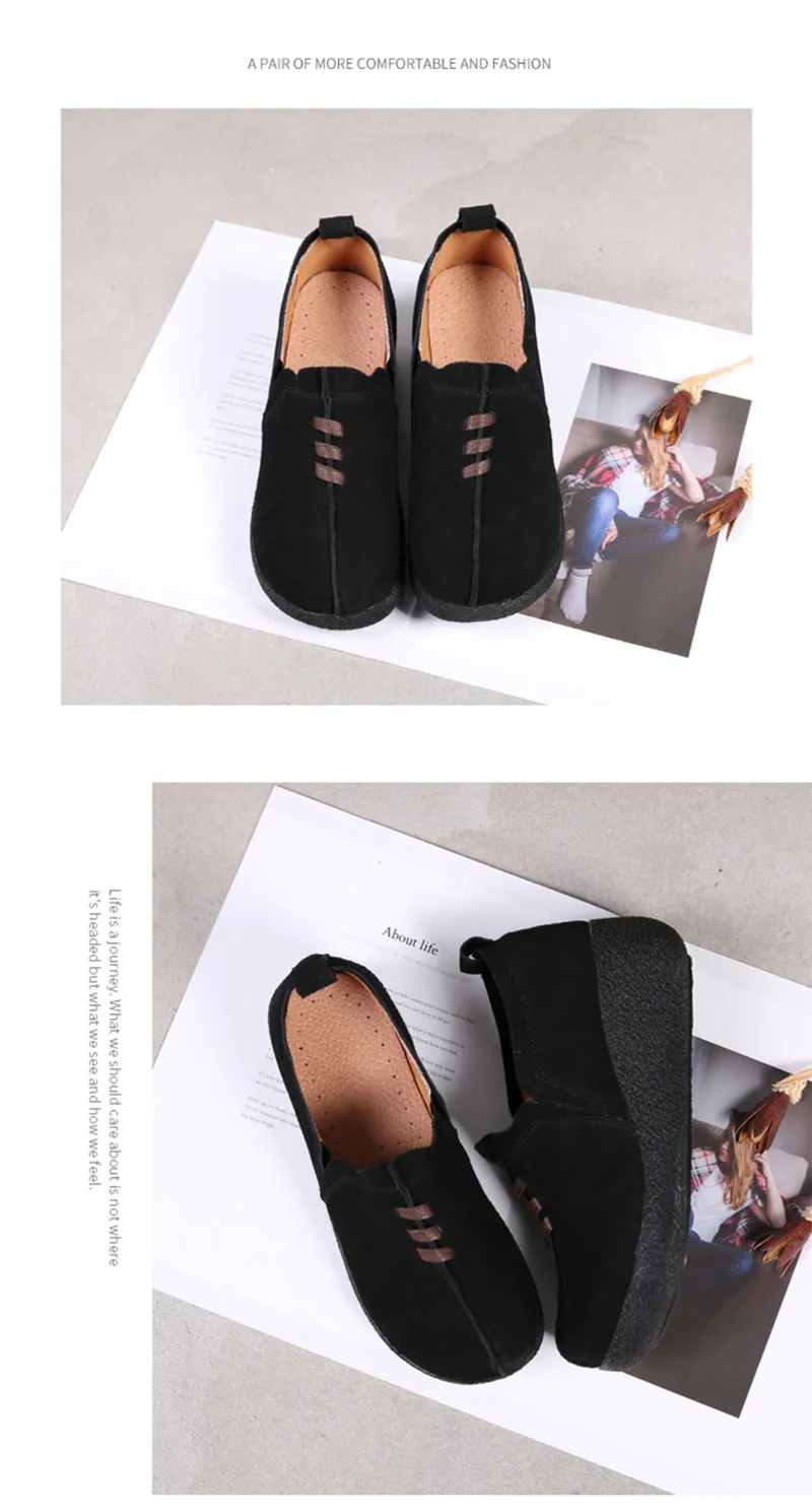 BEYARNEPlus/Размеры 35-43; женские лоферы на плоской платформе; женские весенние туфли из замши без застежки на плоской подошве; женская обувь на плоской подошве; CreepersSneakerE084