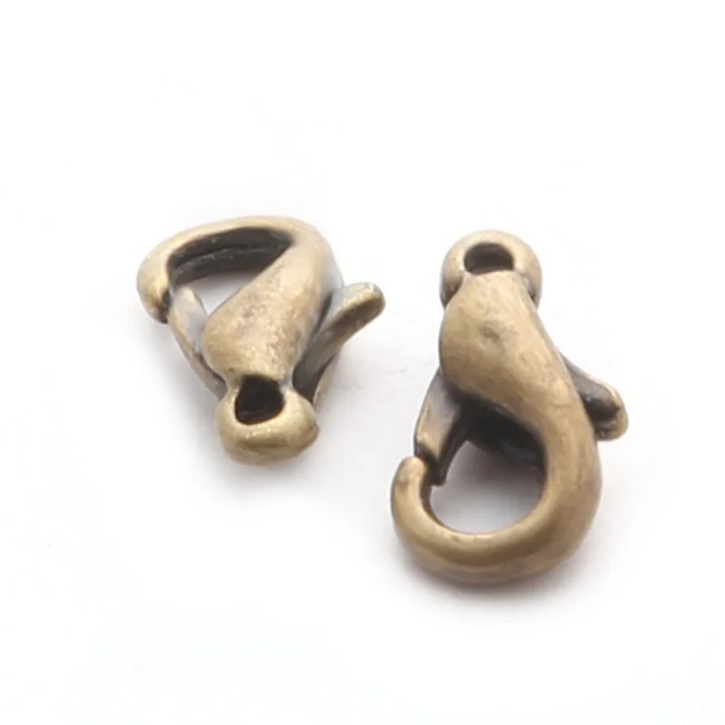 Золотистые/Бронзовые/Серебристые Крючки карабины для ожерелья браслета цепочки