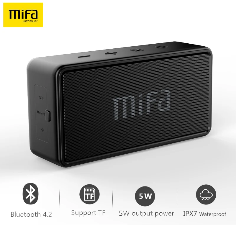 Mifa A2 Беспроводной Bluetooth Динамик мощный Портативный IPX7 Водонепроницаемый 3D стерео