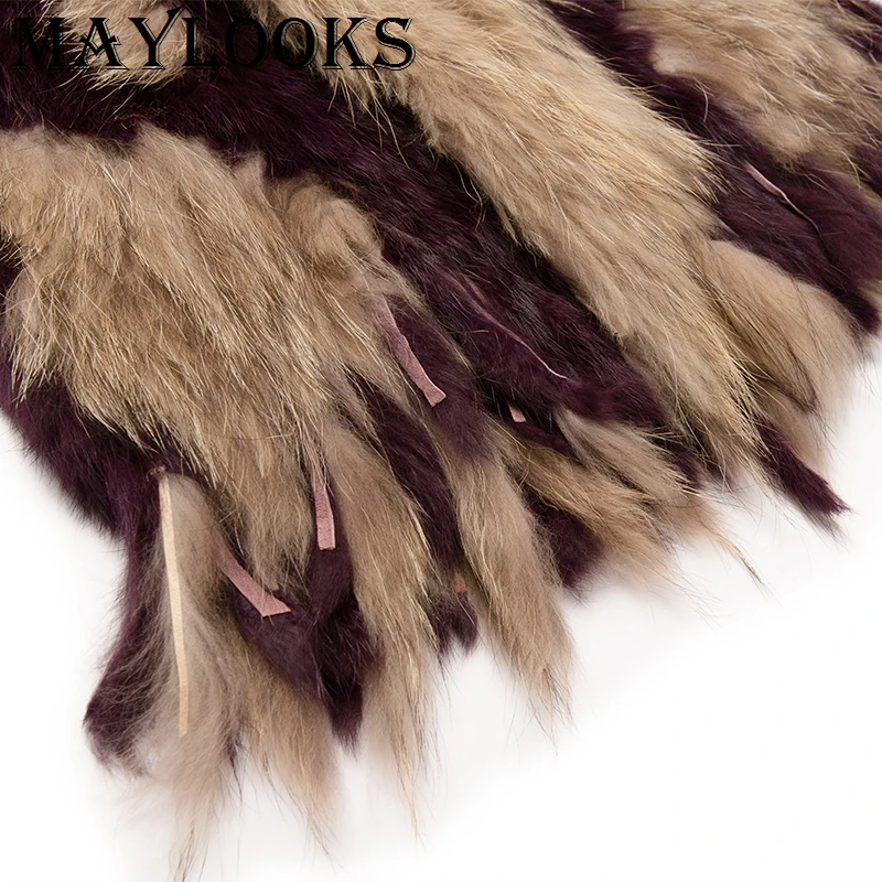 Новинка 2018 распродажа Maylooks из натурального меха для женщин натуральные жилеты на