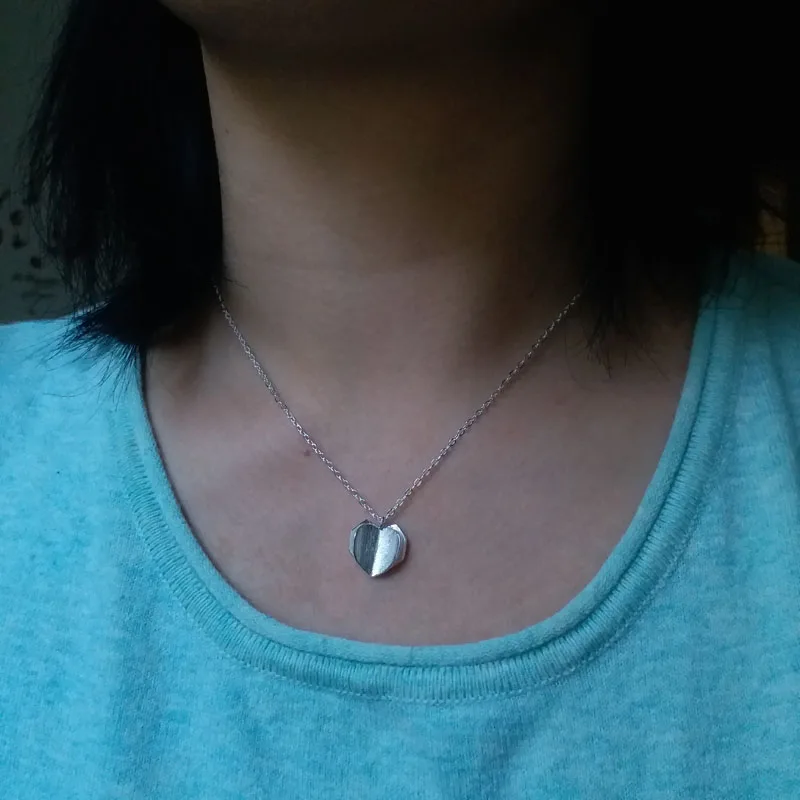 Fashion pure S925 sterling silver heart pendant necklace for women Simple Clavicle chain Valentine's day | Украшения и