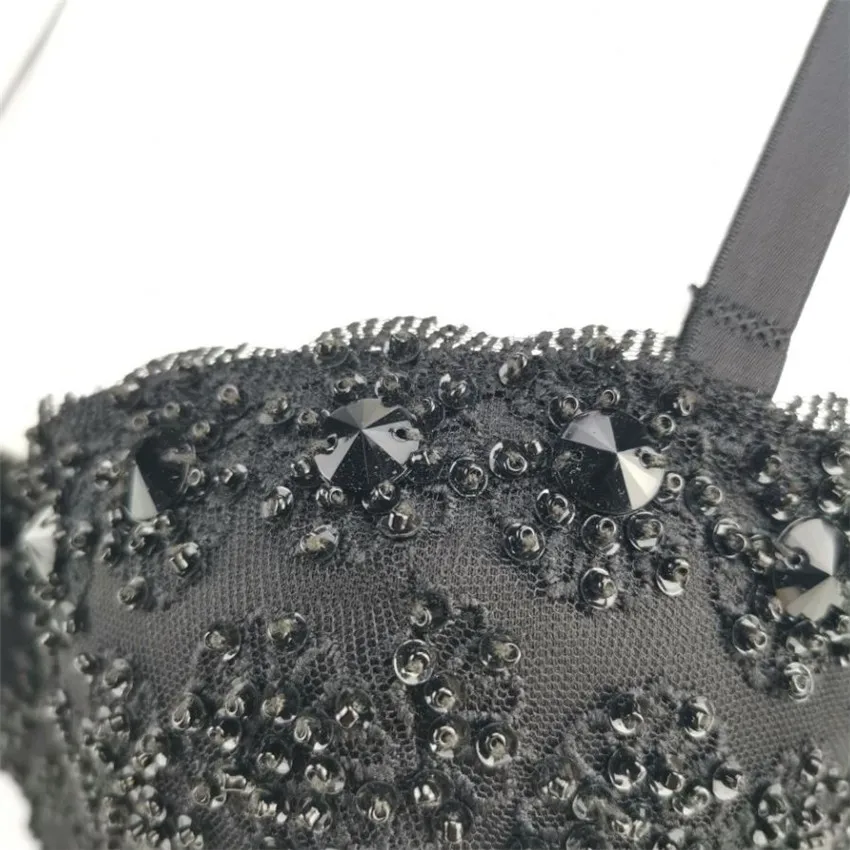 2020 новые черного цвета с кружевом и вышивкой Bralet для женщин бюстье бюстгальтер