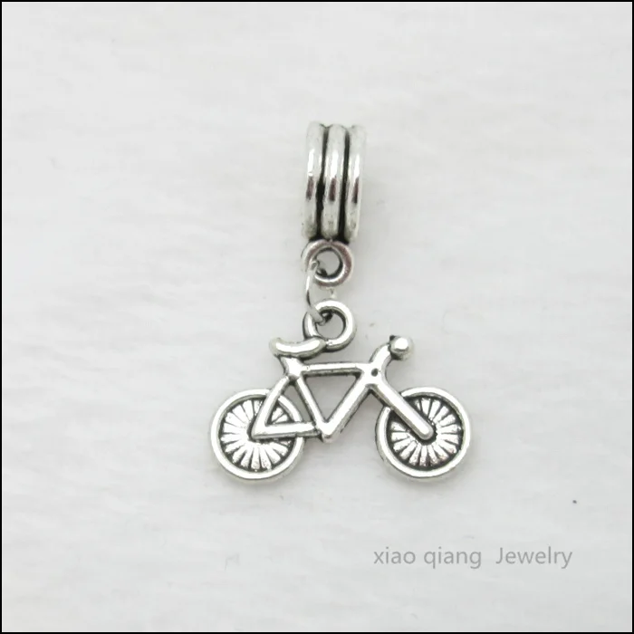 Free shipping! 25pcs Bicycle Tibetan silver Bead Charm big hole pendant fit Pandora jewelry charm bracelet DIY pendant. X044 | Украшения и